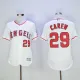 Majestics MLB Los Angeles Angels #29 Carew White Jersey
