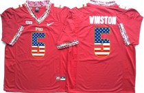 NCAA Florida State Seminoles #5 Winton Red USA Flag Jersey