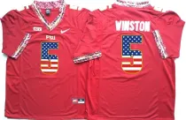 NCAA Florida State Seminoles #5 Winton Red USA Flag Jersey