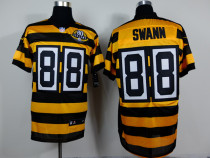 NFL Pittsburgh Steelers #88 Swann Throwback Yellow Black Jersey with 80th Patch