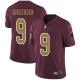 Mens Washington Redskins #9 Jurgensen Red Yellow Number Elite Jersey