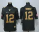 New Nike New England Patriots 12 Brady Gold Anthracite Salute To Service Limited Jersey