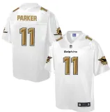 Mens NFL Miami Dolphins #11 Parker White Gold Collection Jersey