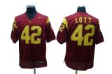 NCAA USC Trojans #42 LOTT red jersey