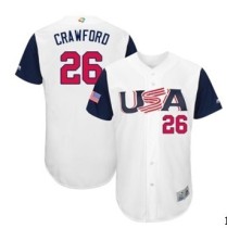 2017 World Baseball USA #26 Crawford White Classic Jersey