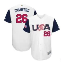 2017 World Baseball USA #26 Crawford White Classic Jersey