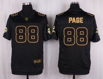 Mens Minnesota Vikings #88 Page Pro Line Black Gold Collection Jersey