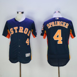 MLB Houston Astros #4 Springer Blue Jersey