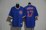 Majestics MLB Chicago Cubs #17 Bryant Blue Pullover Jersey