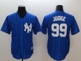 MLB New York Yankees #99 Judge Blue Pinstripe Jersey