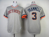 MLB Jerseys Detroit Tigers 3# Trammell Grey 1984 Throwback Jersey