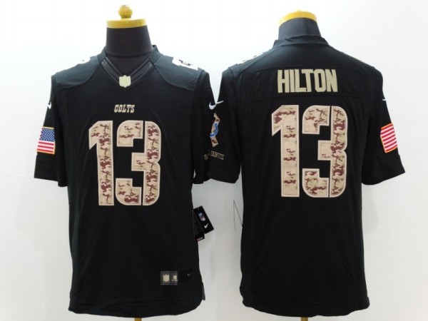 Nike Indianapolis Colts #13 Hilton Black Limited Salute to Service Jersey