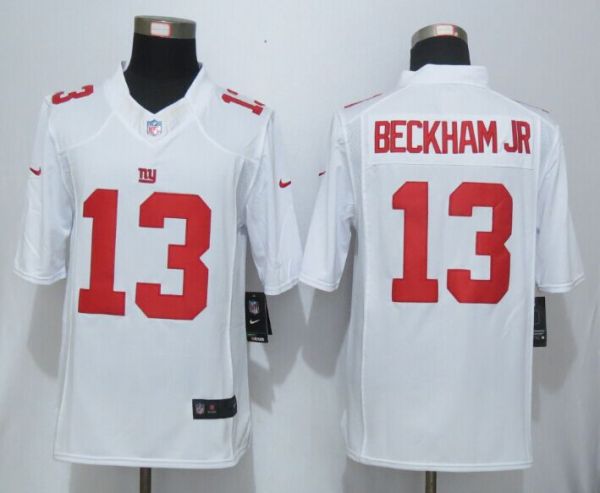 Nike New York Giants 13 Beckham jr White Limited Jersey