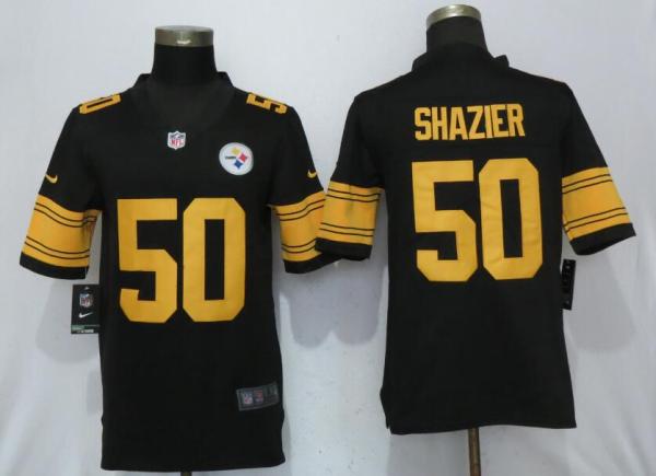 NFL Pittsburgh Steelers #50 Shazier Black Color Rush Limited Jersey