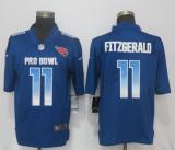 New Nike Arizona Cardinals 11 Fitzgerald Blue Nike Royal 2018 Pro Bowl Limited Jersey