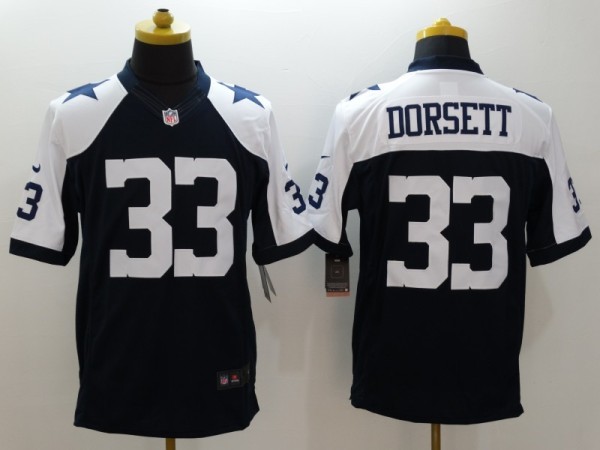 Nike Dallas Cowboys #33 Dorsett Thanksgiving Blue Limited Jersey