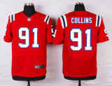 Nike New England Patriots #91 Collins Elite Red Jersey