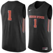NCAA Oregon State Beavers #1 Nike Basketball Jersey Black