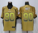 NEW Nike Pittsburgh Steelers 90 Watt Drift Fashion Gold Elite Jersey