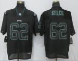 New Nike Philadelphia Eagles 62 Kelce Lights Out Black Elite Jersey