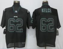New Nike Philadelphia Eagles 62 Kelce Lights Out Black Elite Jersey