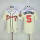 MLB Atlanta Braves #5 Freeman Cream Elite Jersey