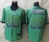 New Nike Seattle Seahawks 80 Graham Drift Fashion Green Elite Jerseys