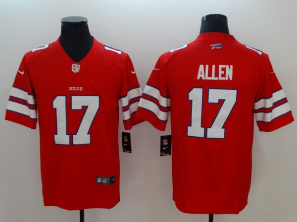 NFL Buffalo Bills #17 Allen Vapor Limited Red Jersey