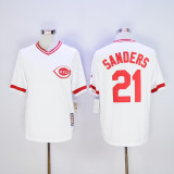 MLB Cincinnati Reds #21 Sanders Pullover White Jersey