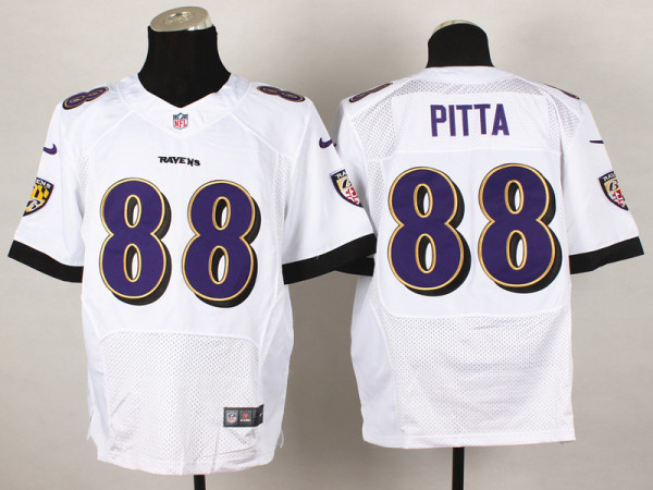 Nike Baltimore Ravens #88 Pitta White Elite Jersey