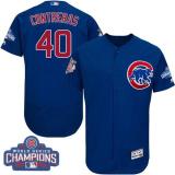 MLB Chicao Cubs #40 Willson Contreras Blue 2016 World Series Champions Jersey