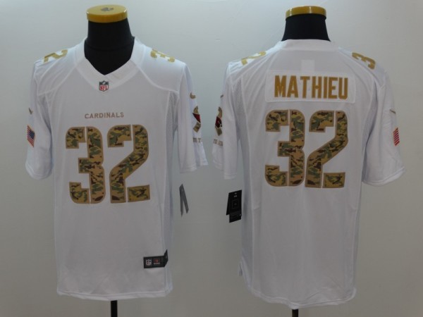 NFL Arizona Cardinals #32 Mathieu White Salute To Service Limited Jersey