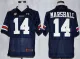 NCAA Auburn Tigers #14 Nick Marshall Navy Blue Jersey
