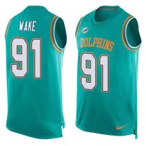 NFL Miami Dolphins #91 Wake Green Limited Tank Top Jersey