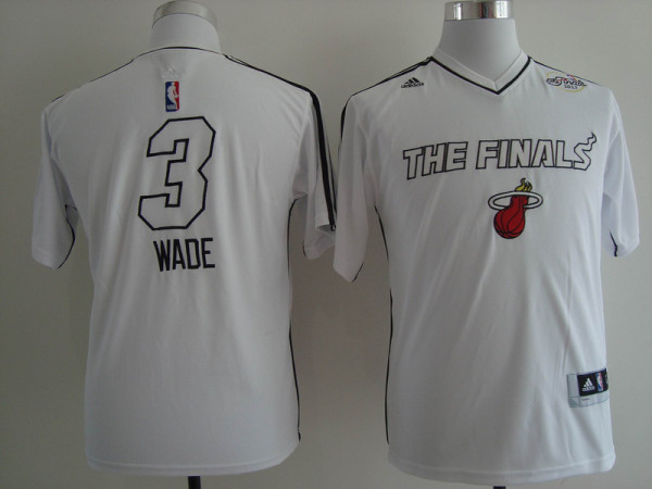 NBA Miami Heat #3 Wade The Finals White Jersey