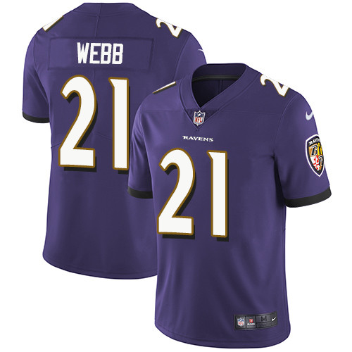 NFL Baltimore Ravens #21 Webb Purple Vapor Limited Jersey