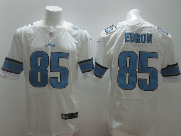 Nike Detroit Lions #85 Ebron White Elite Jersey