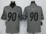 New Pittsburgh Steelers 90 Watt Gray Mens Stitched Gridiron Gray Limited Jersey