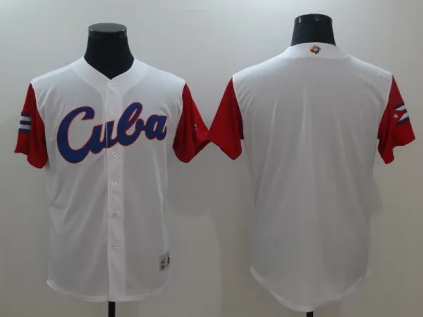 2017 World Baseball Cuba White Classic Jersey