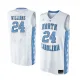 NCAA Basketball North Carolina #24 Williams White College Jersey