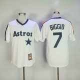 MLB Houston Astros #7 Biggio White Throwback Jersey