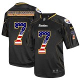 NFL Pittsburgh Steelers #7 Roethlisberger USA Flag Jersey