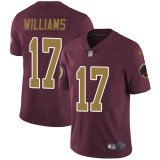 Mens Washington Redskins #17 Williams Red Yellow Number Elite Jersey