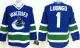 NHL Vancouver Canucks #1 Luongo Blue Jersey
