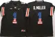 NCAA Ohio State Buckeyes #1 B.Miller Black USA Flag Jersey
