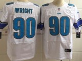 Nike Detroit Lions #90 Wright White Elite Jersey