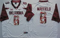 NCAA OKlahoma Sooners White #6 Mayfield Fashion Jersey