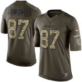 NFL New England Patriots #87 Gronkowski Salute To Service Green Jersey