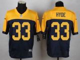 Nike Green Bay Packers #33 Hyde Yellow Blue Elite Jersey