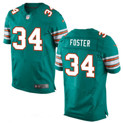 Miami Dolphins #23 Adrian Foster Aqua Elite Jersey